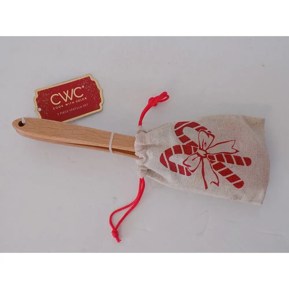 CWC Christmas 3 Piece Spatula Set Mitten Cook With Color NEW with tags